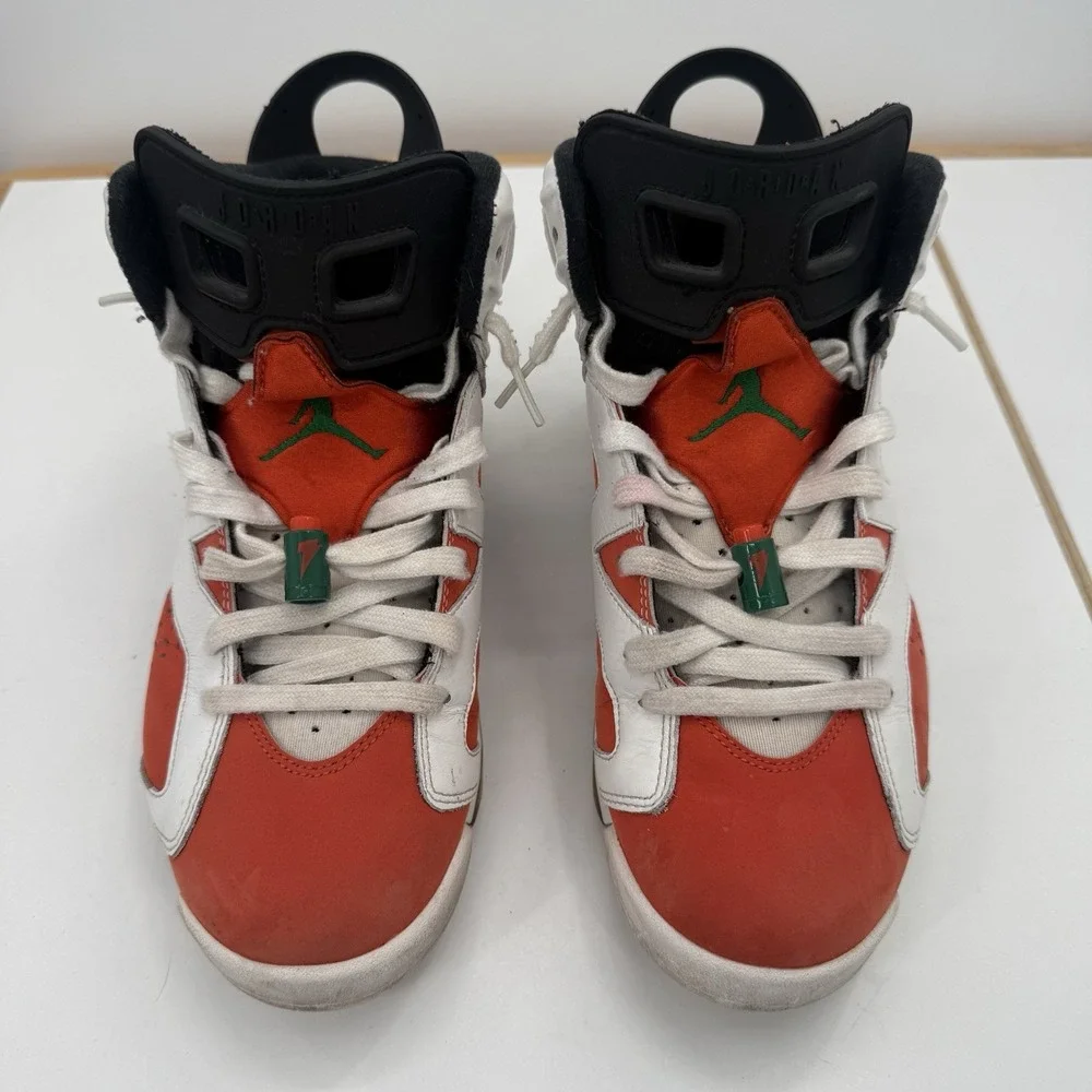 Nike Air Jordan 6 Retro Like Mike Gatorade Shoes‎ Size 8 White Orange 384664-145